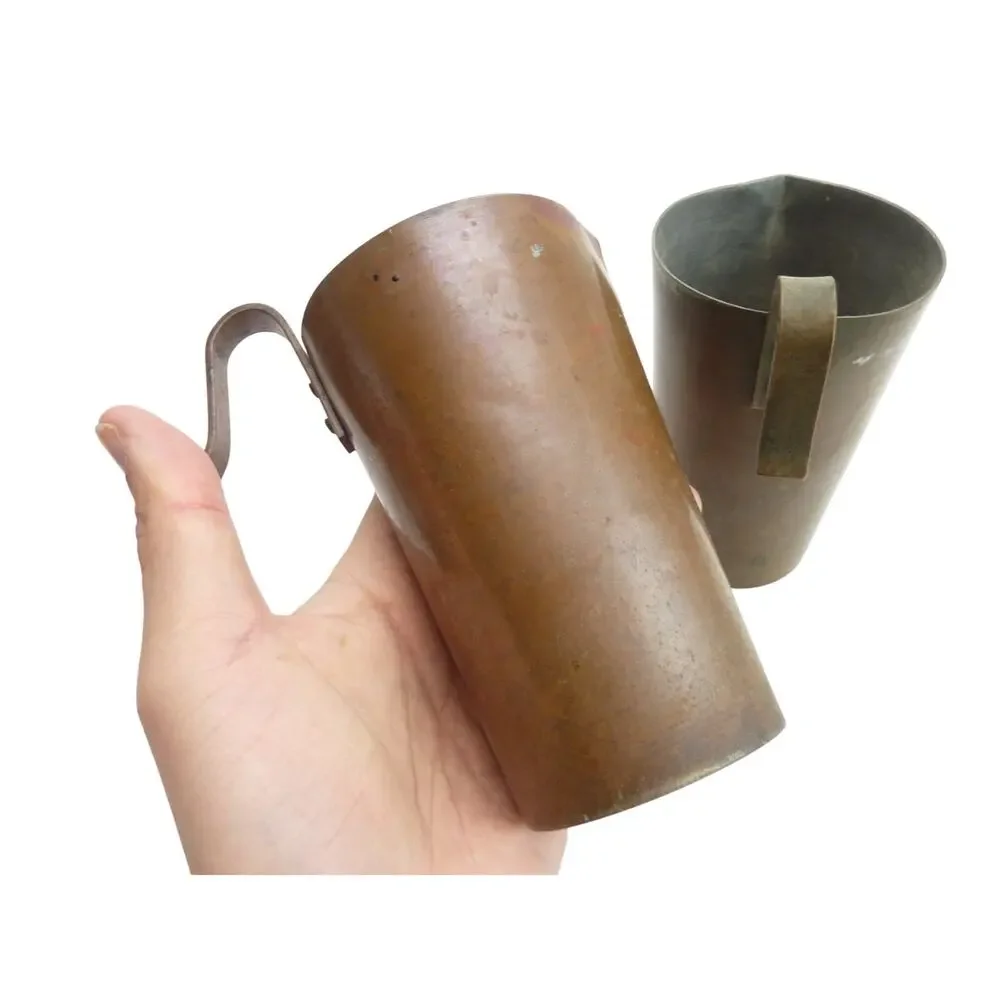 Vintage Copper Small Pitcher Off Rack Holders Flower Pot Vase with Hook Handle